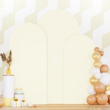 Wedding Arch Cover Set - 6ft, 6.6ft, 7.2ft Ivory Spandex Backdrop for Events