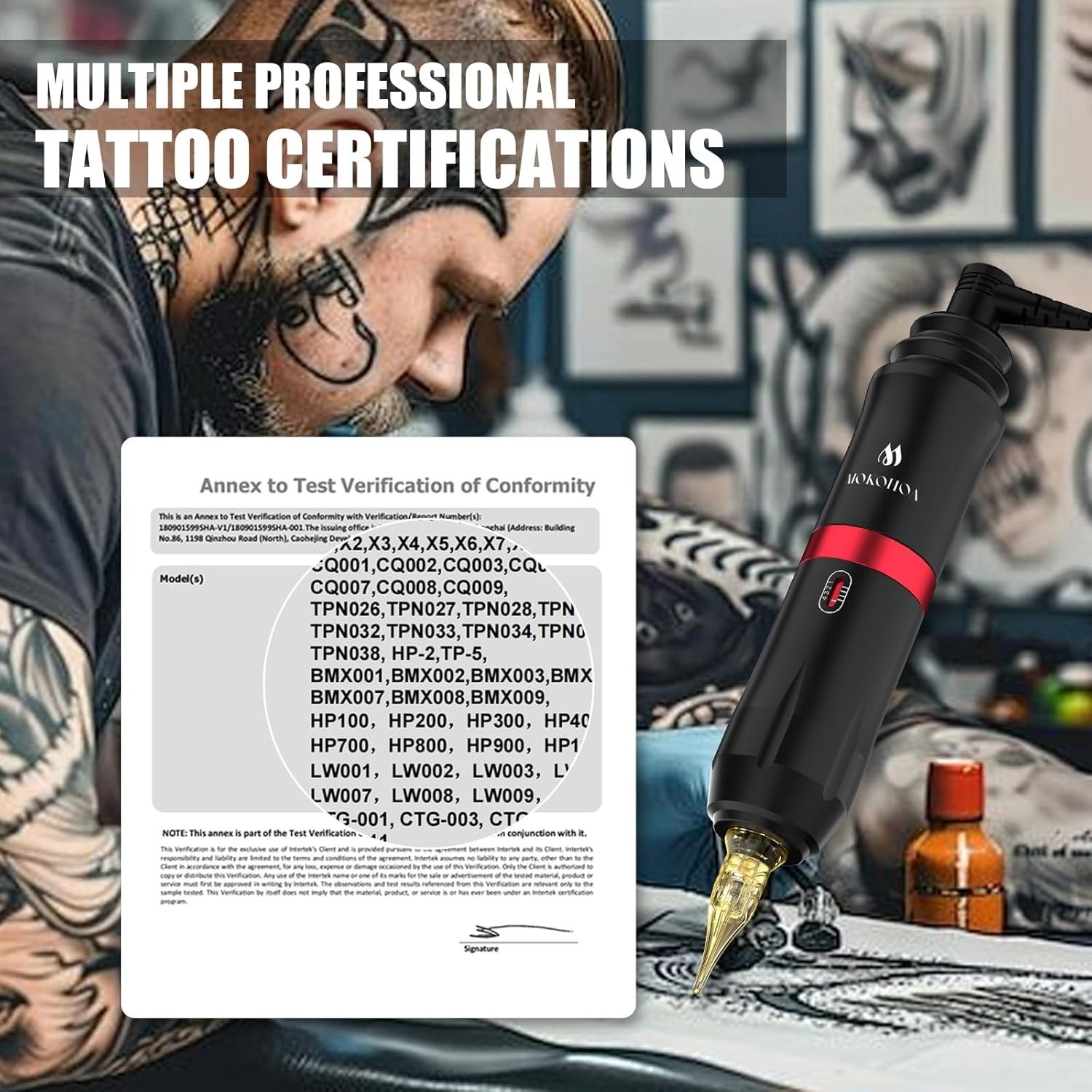 PROFESIONAL Maquina De Tatuaje Kit Para Tatuar Tattoo Rotativa Pluma