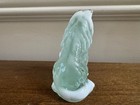 VINTAGE MOSSER GLASS COLLIE DOG FIGURINE AQUA GREEN OPALESCENT SLAG 3" — photo 5