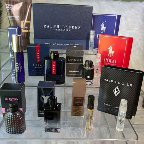 MENS LUXURY COLOGNE MINIS YSL Y, PRADA, TOM FORD ,VALENTINO, MONTBLANC, POLO NEW - Picture 5 of 5