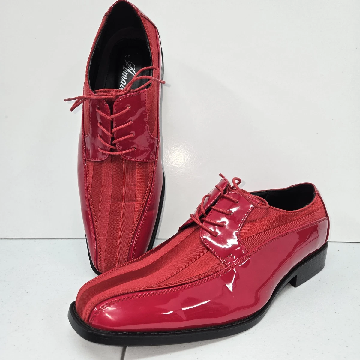 Oxford Red Striped Dress Shoes for Men for sale | eBay
