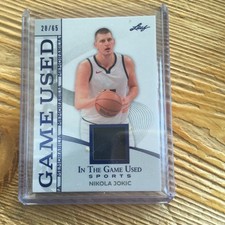 2025 LEAF IN THE GAME USED NIKOLA JOKIC JERSEY RELIC #/65 NUGGETS
