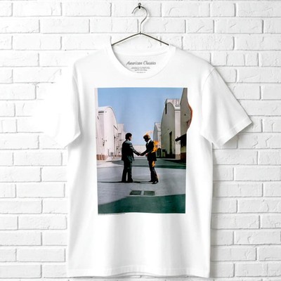 Pink Floyd Wish You Were Here Album Cover Men's T Shirt Fire Handshake Concert