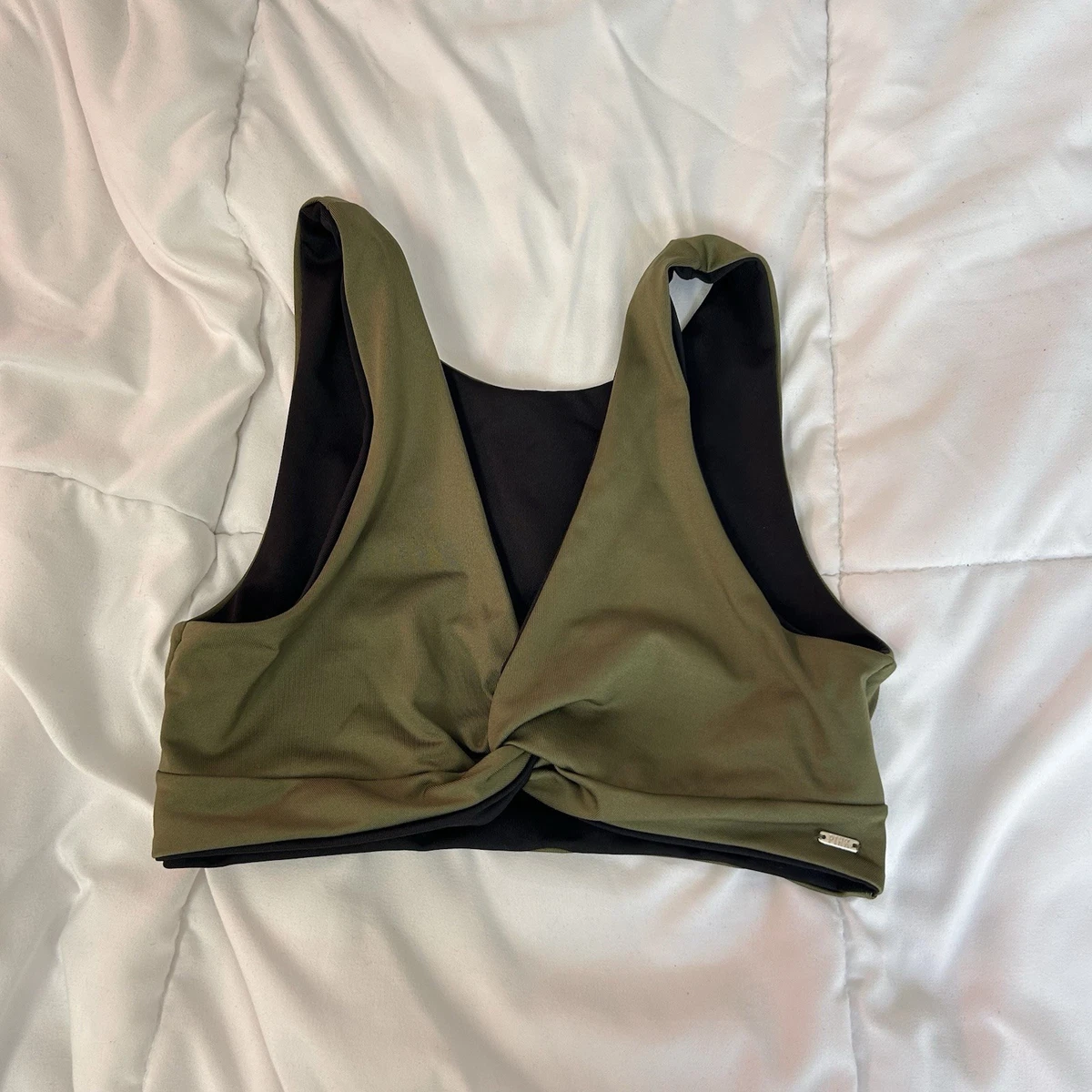 Haut court de sport sans coutures - Vert clair - Femme