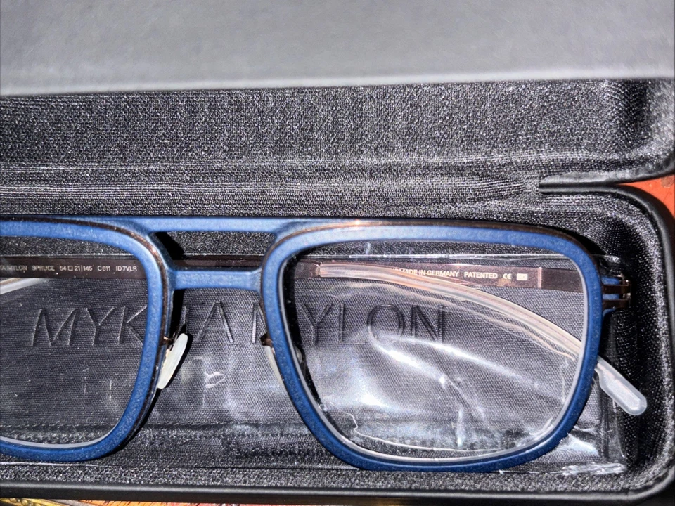 Mykita Mylon abeto azul marino marcos oro rosa 54-22-145 col 611 NJMG611 Foto 4 de 4