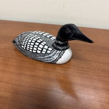 Primitive Carved Wood Loon