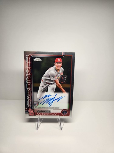 Michael McGreevy Rookie Auto 2025 Topps Chrome #RA-MMC Cardinals