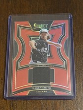 2025 Panini Select Baseball Red Prizm Hagen Smith Memorabilia Card #77/99