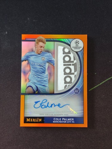 Cole Palmer [Orange] #MB-CP 2021 Topps Merlin Chrome UEFA Match Ball Signatures card