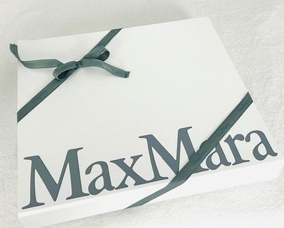 Authentic Max Mara Gift Box w/ Ribbon Medium 15x2x14'' for Sweater Skirt Slacks