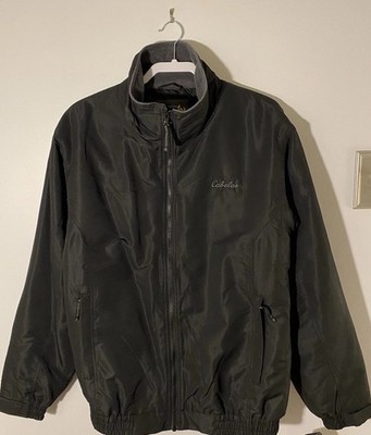 Cabela s NWT Men s Insulated Jacket Black Full Zip Fleece Lined Size Medium Tall