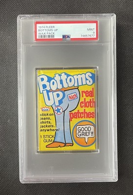 Vintage 1974 Fleer Bottoms Up Patches PSA 9 Graded Unopened Wax Pack RARE L45