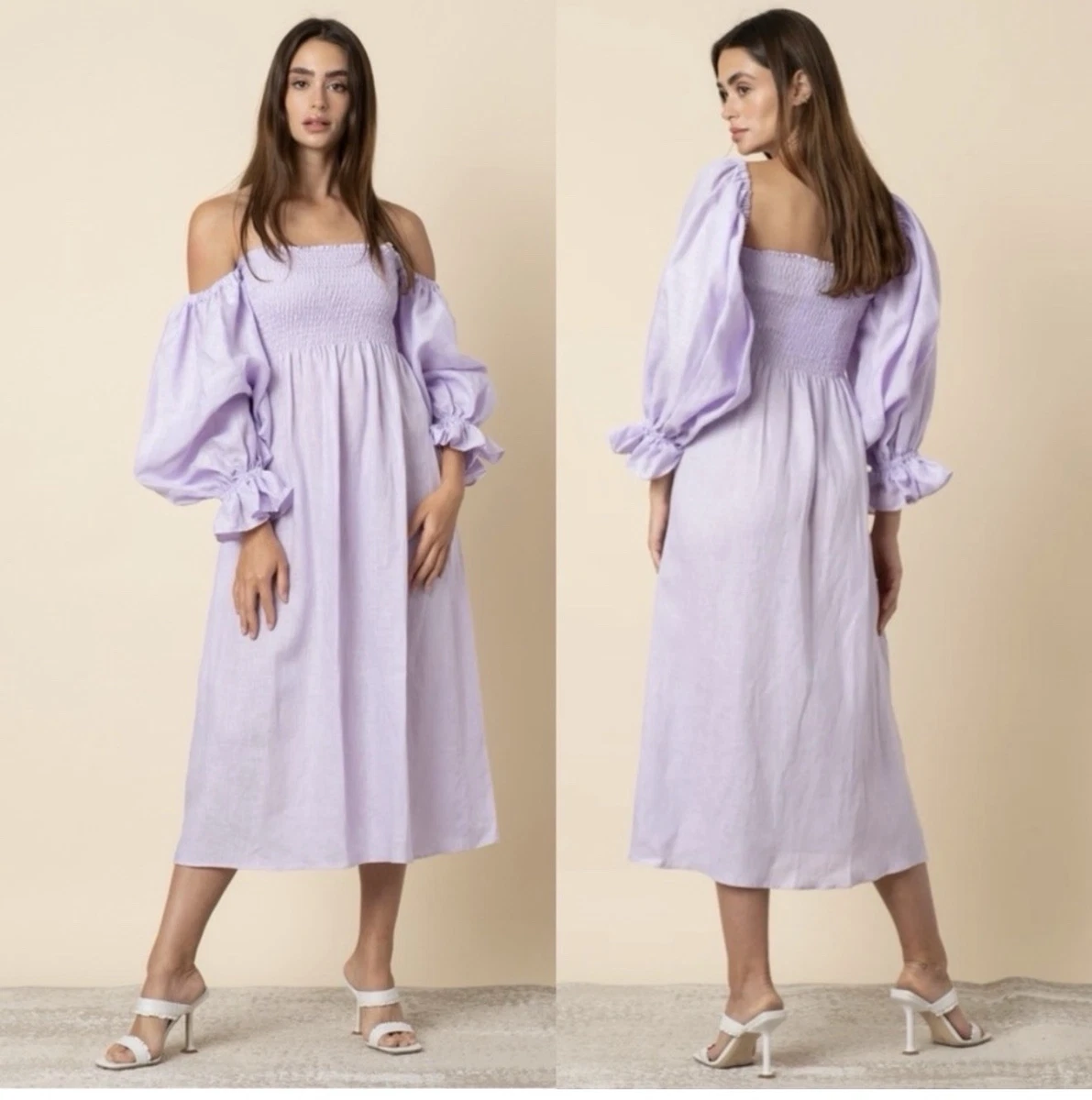 Purple Linen Dresses for Women for sale | eBay