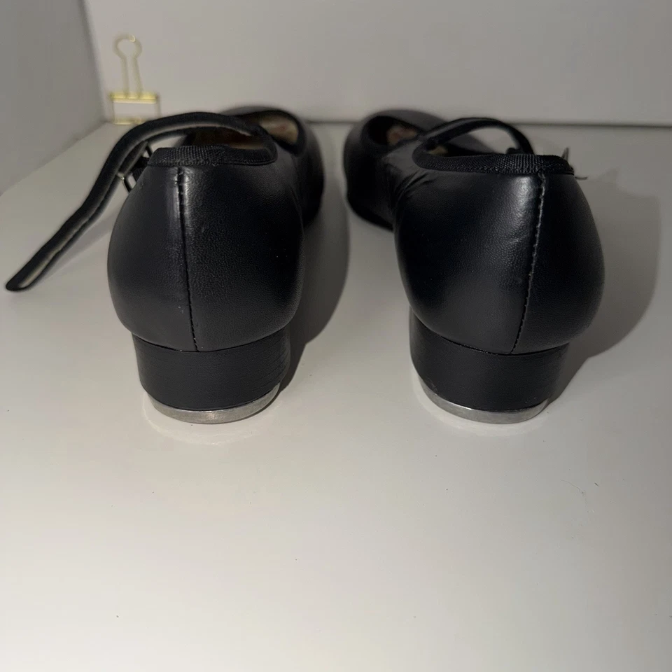Zapatos Capezio Mary Jane Tap 3800 Cuero Negro Talla 7 M Hebilla Ajustable Foto 4 de 4