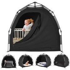 Pack N Play Blackout Cover, ONE-Click Folding Baby Sleep Pod Crib Tent,Breath...