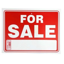 9"X12" "FOR SALE" Plastic Signage Sign-1 Pack