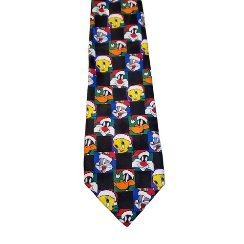 Warner Bros Looney Tunes Mania Tie Bugs Bunny Daffy Duck Tweety Sylvester Santa