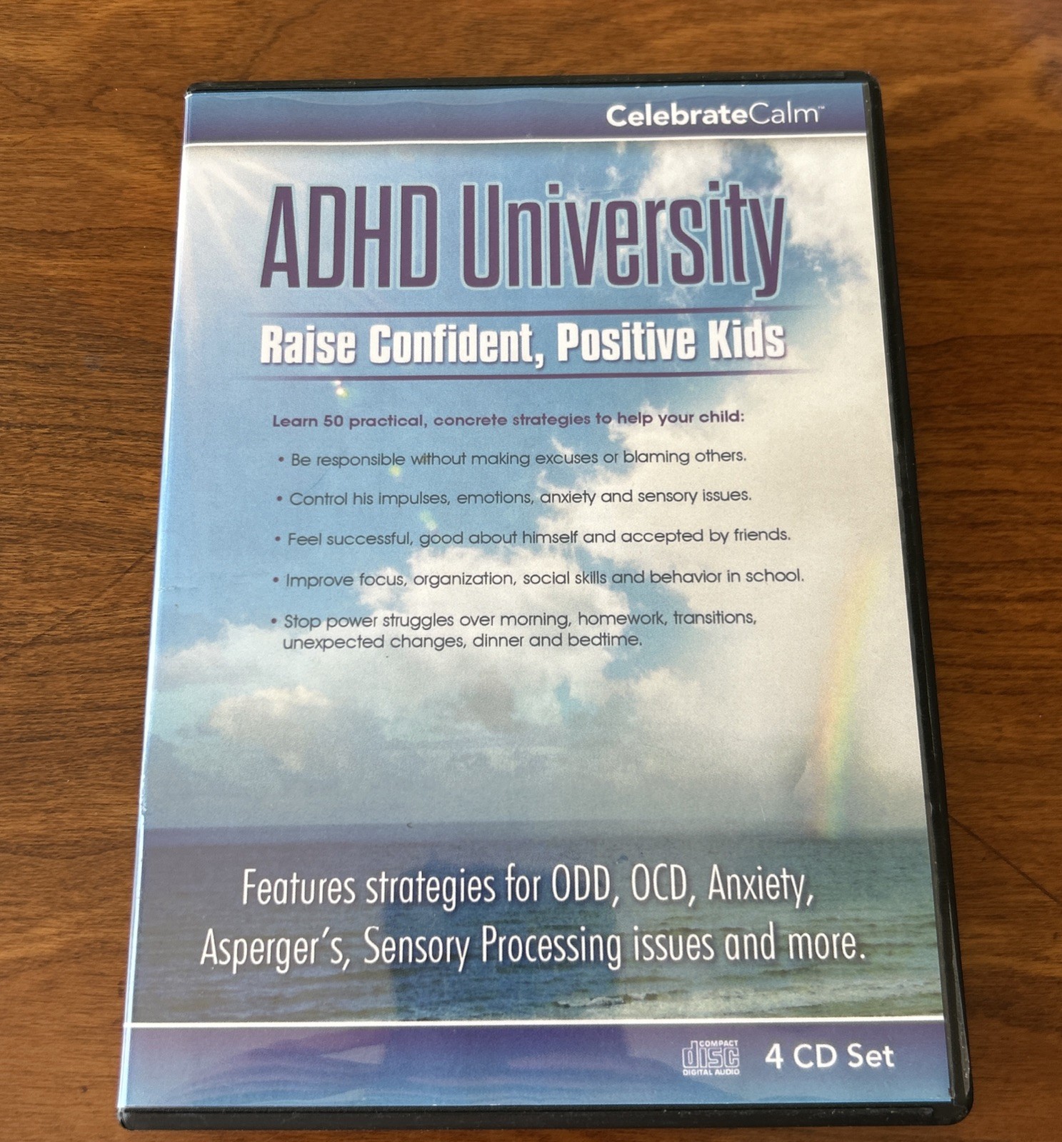 Celebrate Calm ADHD University CD 4-Disc Set ODD OCD Anxiety Aspergers Parenting