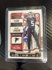2023 Panini Contenders - Drake London #5 Bronze Game Ticket