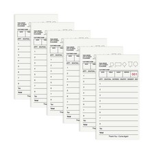 ZPARNO 6 Pack Server Note Pads, Natural Guest Checks Books for Servers, Serve...