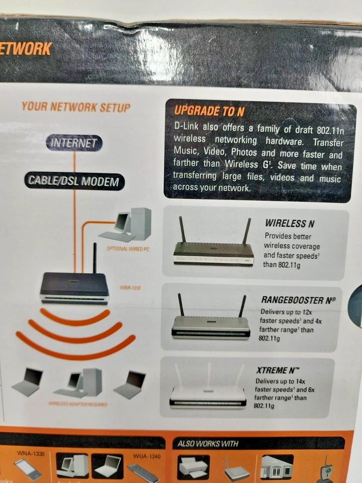 D-Link Wireless G Router 54 Mbps 4-Port 10/100 WBR-1310 - Image 3 of 4
