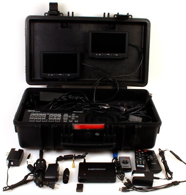 Device Well HDS7105 Micro HD Video Switcher w/ Monitors, Accs & Hard Case