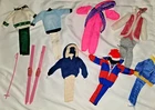 VTG 1980s  LOT OF 8 BARBIE WINTERWEAR OUTFITS MIX AND MATCH.  WITH SKIS HTF