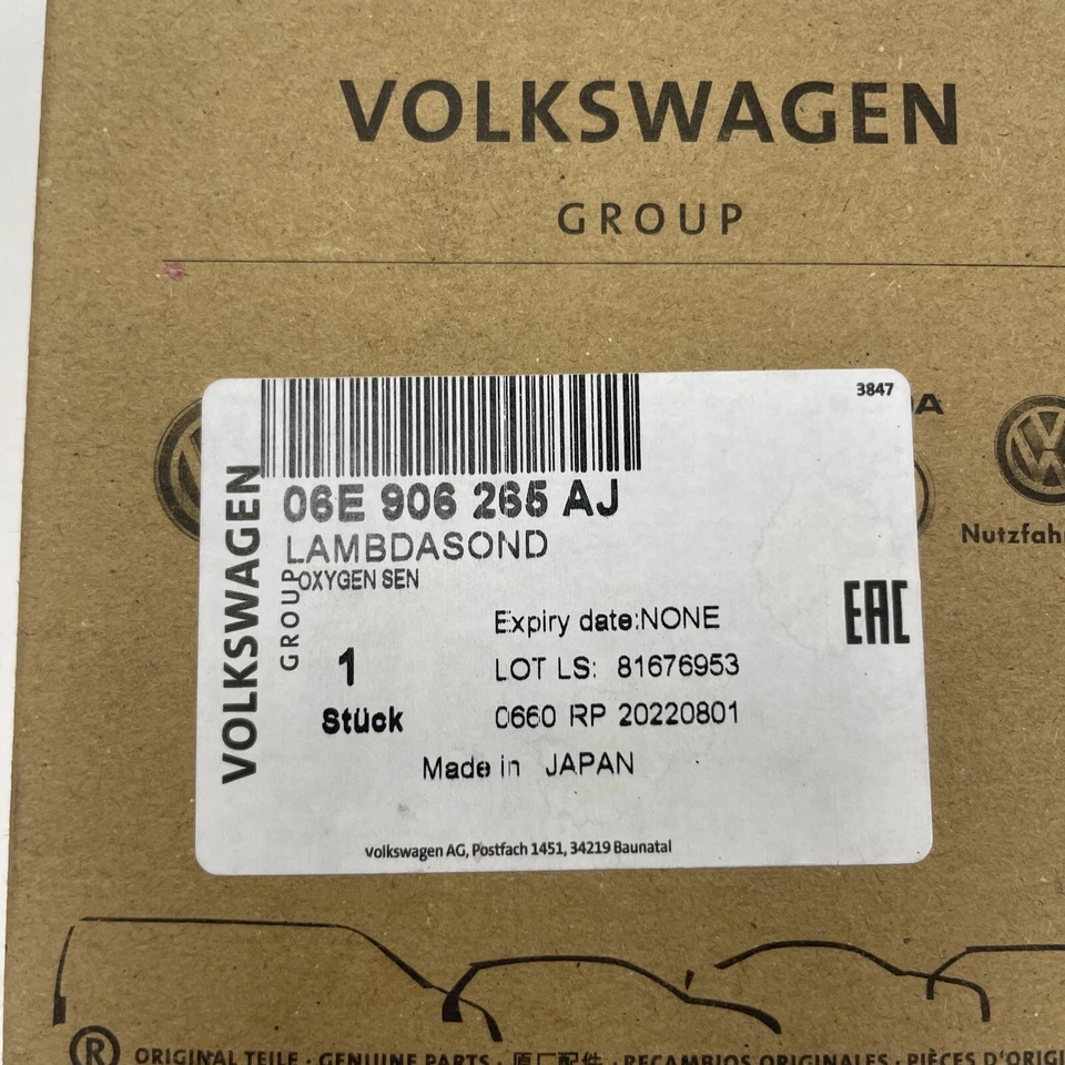 06E906265AJ Sensor de oxígeno combustible aire Audi A4 Quattro A6 A7 Q5 S4 S5 SQ5 3.0 OEM Foto 2 de 4