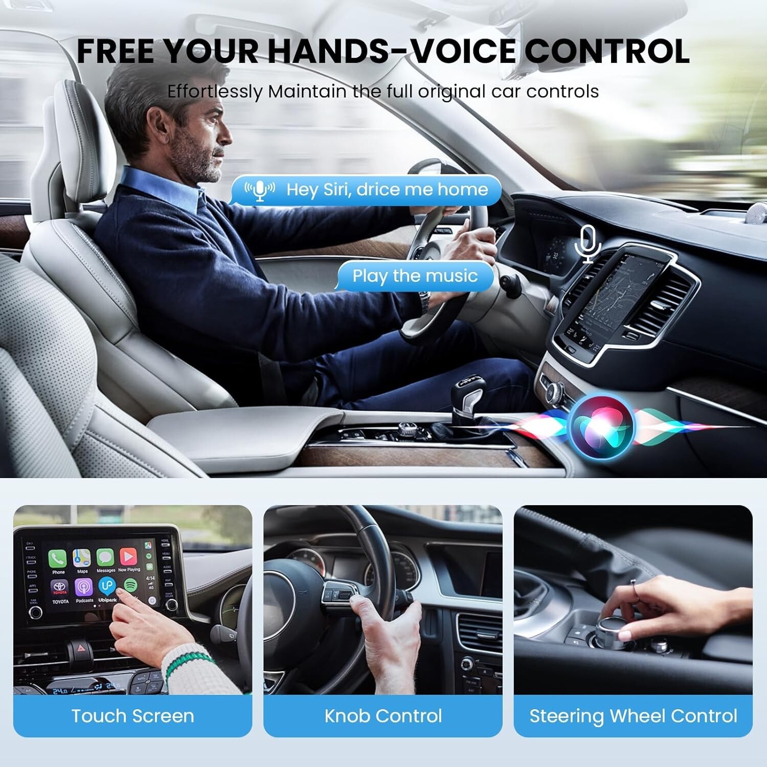 GRAYWATER Wireless CarPlay Adapter,Convert OEM Wired to Wireless Car Play Dongle