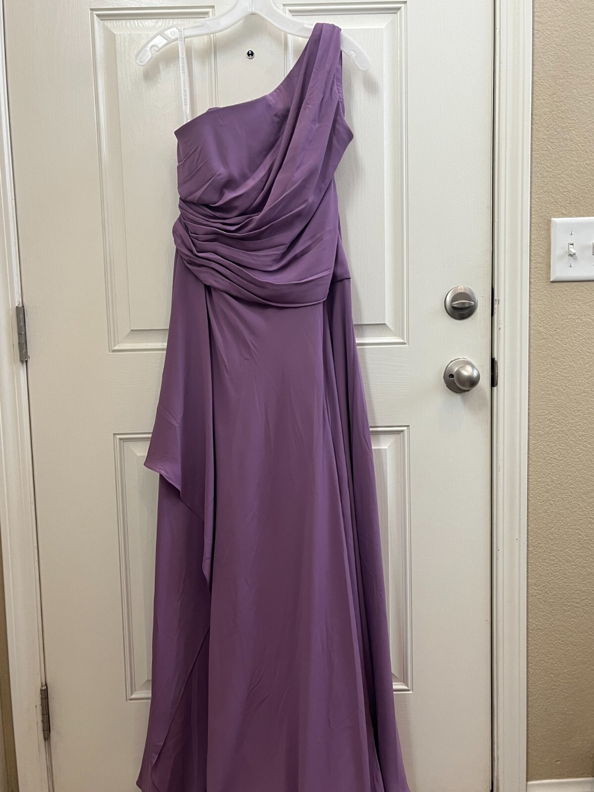 One Shoulder Georgette David's Bridal DAVID'S BRIDAL