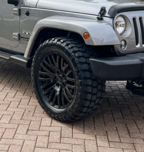 20 Inch Wheels Rims gloss Black FOR Jeep Wrangler black rhino  2020-2024 - Picture 1 of 24