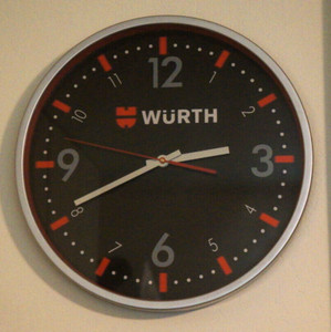 Wurth Tools & Hardware Advertising Clock Sign 15”