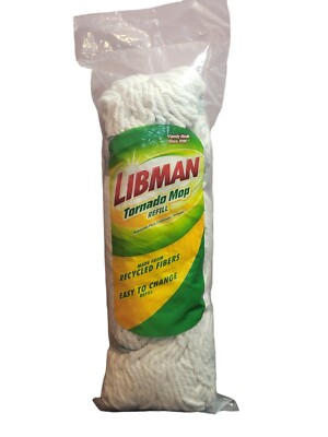 Libman Tornado Twist Synthetic Yarn Mop Refill 1 Pack 4.6'' x 13.6''