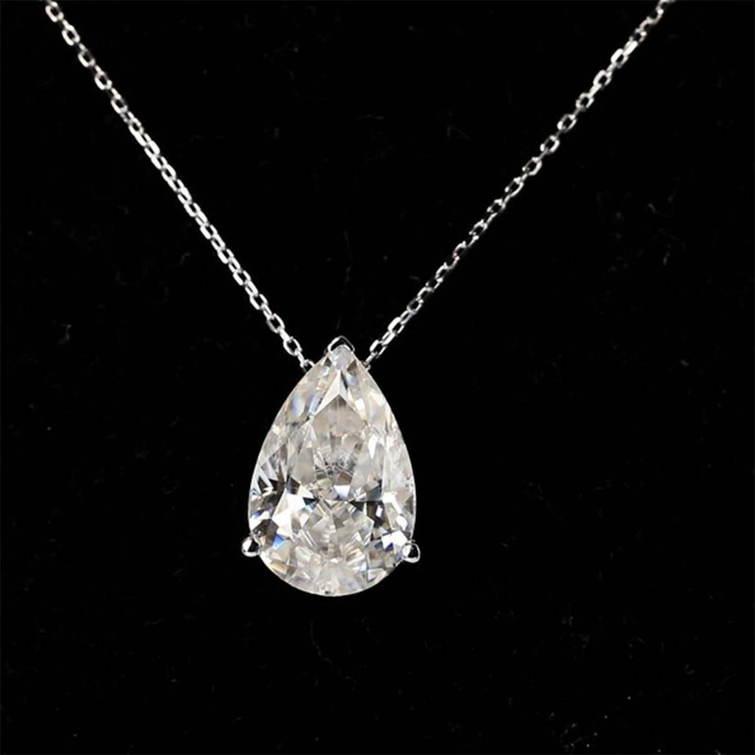 OFF WHITE RARO ciondolo solitario diamante bianco sporco trattato certificato 4 00 ct in argento 925