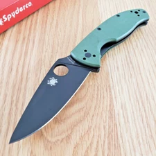 Spyderco Tenacious Linerlock Folding Knife 3.38" 8Cr13MoV Steel Blade G10 Handle