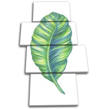 Wateroclour Botanical Jungle Floral MULTI CANVAS WALL ART Picture Print