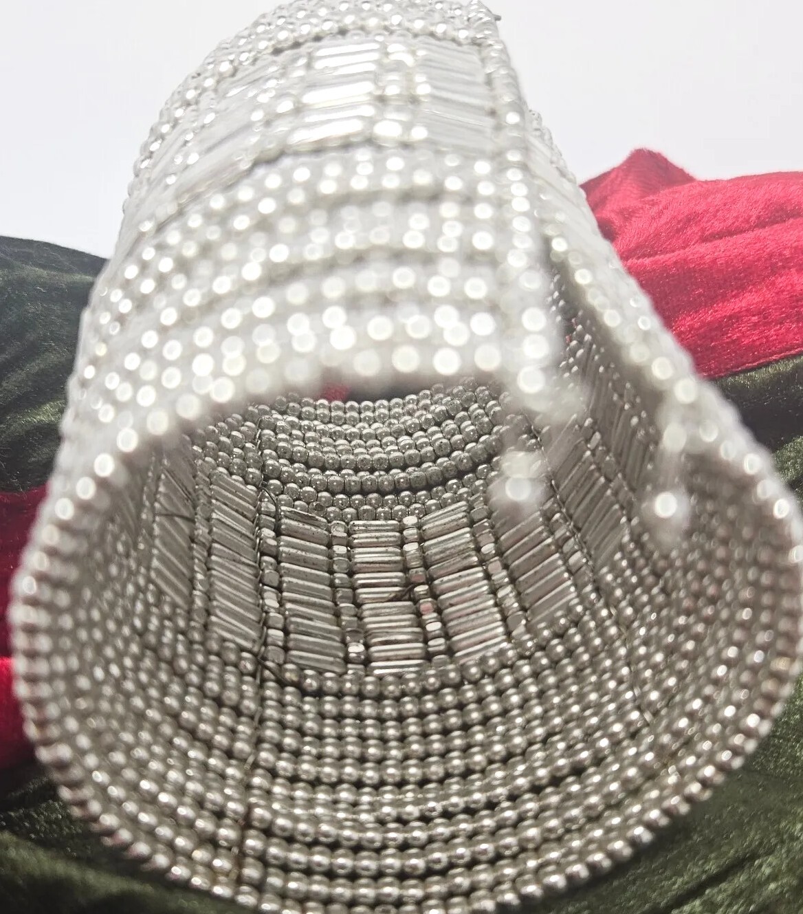 Statement Bangle Cuff With Rhinestones Adjustable… - image 2