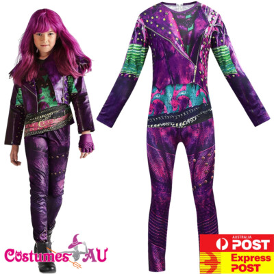 Girls Descendants Audrey Mal Costume Jumpsuit Halloween Kids