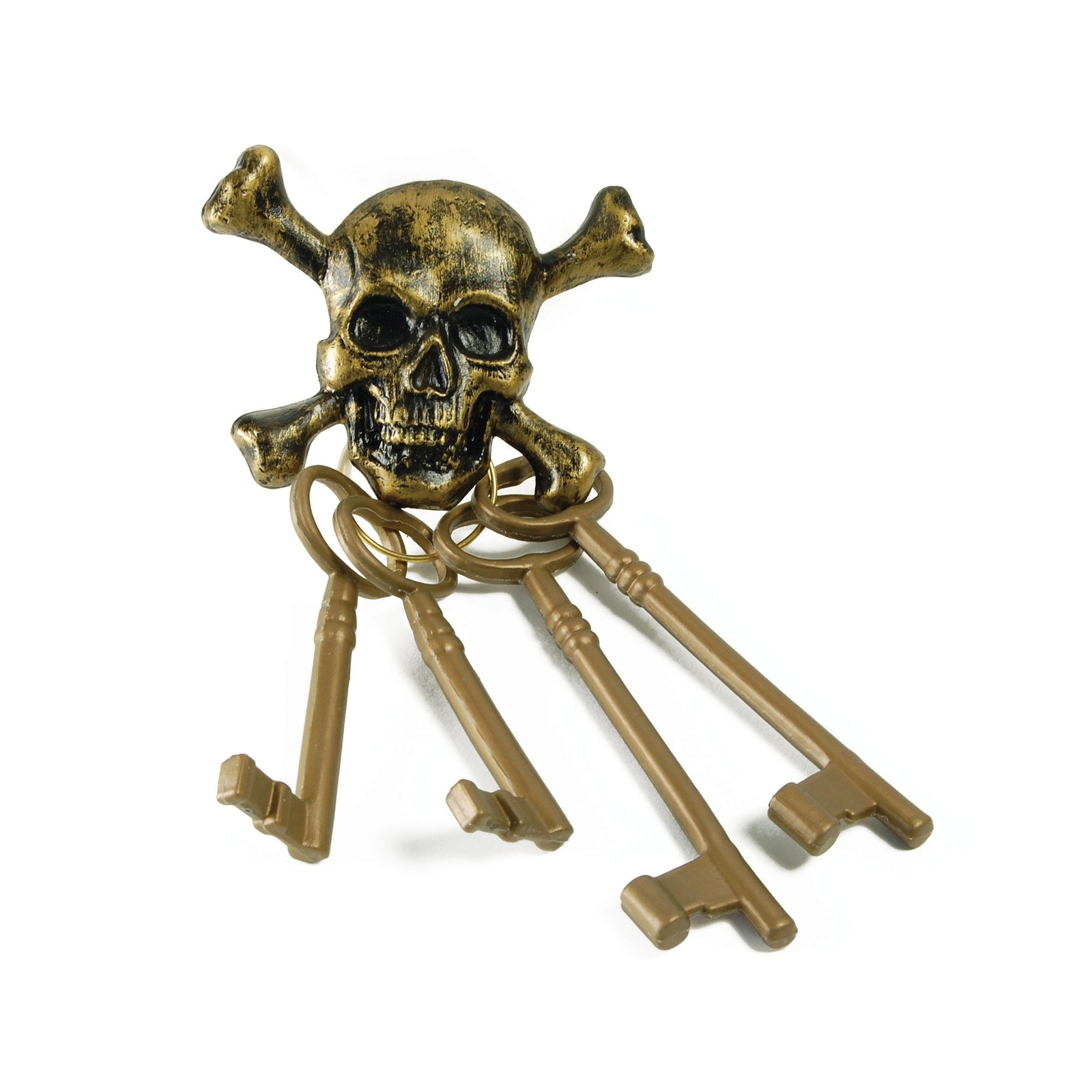 Bristol Novelty BA204 Pirate Skeleton Keys   1 Set   Gold   23 cm x 11 cm x 4 cm