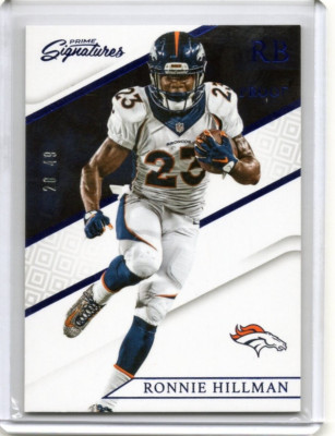2016 Panini Prime Signatures Prime Proof Blue #35 Ronnie Hillman /49 SP NM+