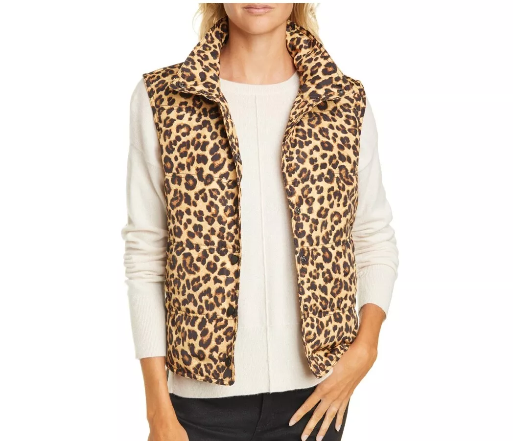 Veronica beard sales leopard puffer
