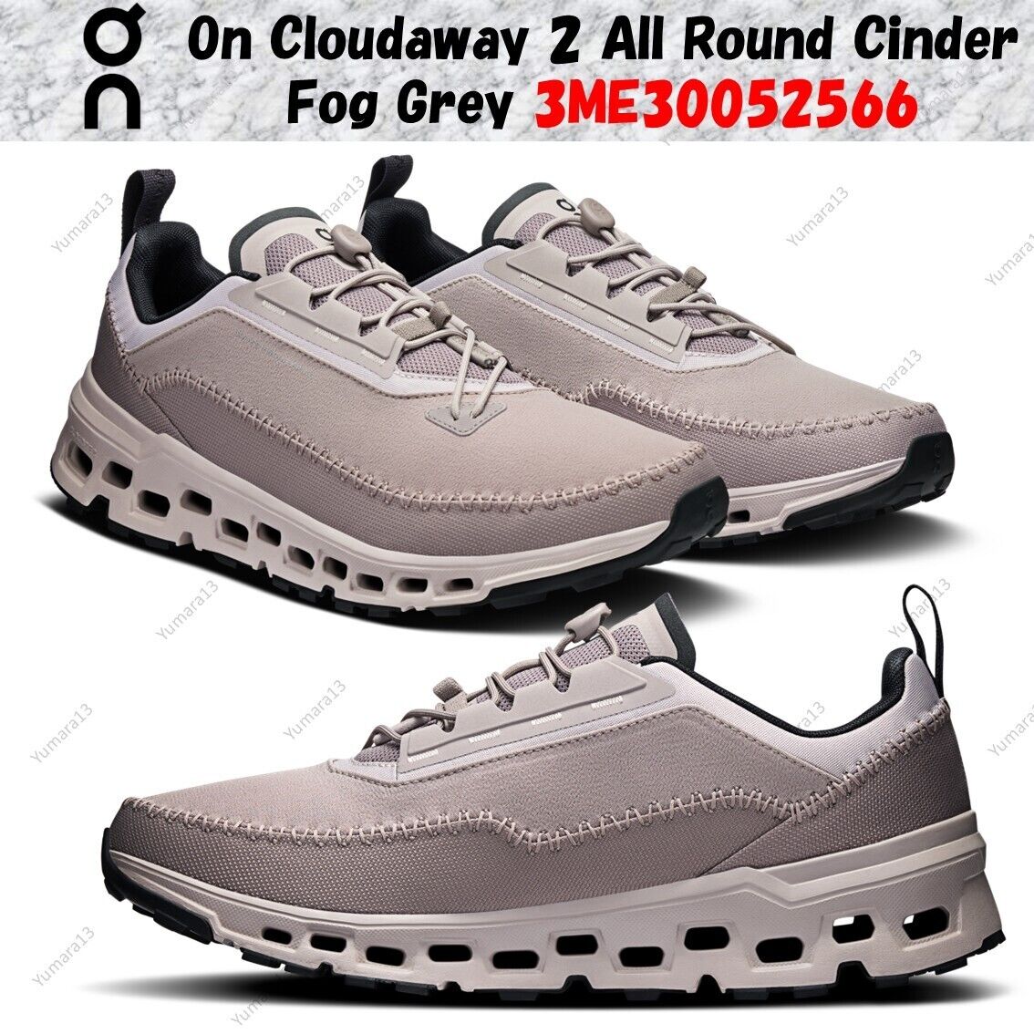 On Cloudaway 2 All Round Cinder Fog Grey 3ME30052566 Men's
