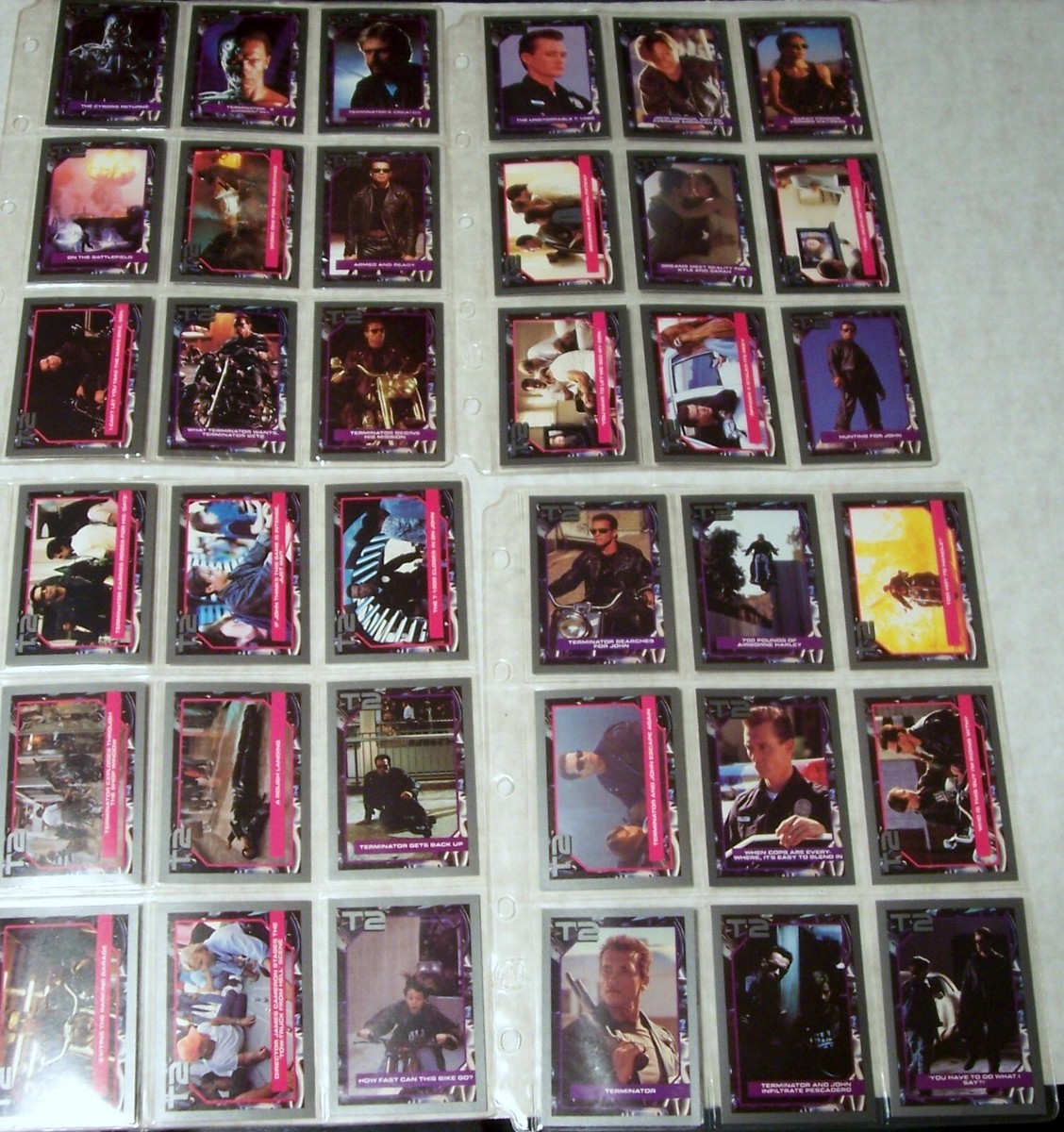 TERMINATOR 2 - T2 1991 IMPEL TRADING CARDS # 1 Thru 36 In plastic