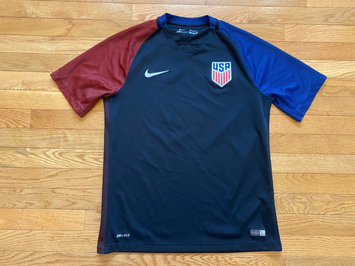 Size M - Nike Dri-Fit Black 2016 Authentic Team USA Soccer Jersey