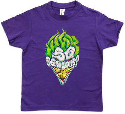 WHY SO SERIOUS Kinder Jungen T-Shirt Batman Gotham City Dark Wayne Knight Joker