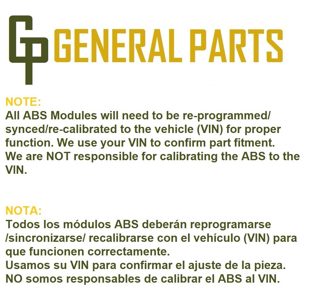 2006-2007 Town & Country ABS Anti-Lock Brake Pump Assembly W/o Traction Control
