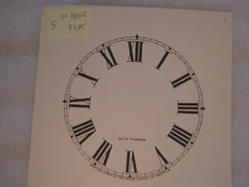 Seth Thomas 5 inch diameter,  Light beige, flat finish Paper Clock Dial