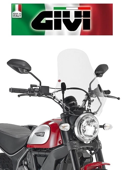 Pare-Brise Transparent Ducati Scrambler 400 2016 2017 2018 2019 7407A GIVI - Photo 1/1