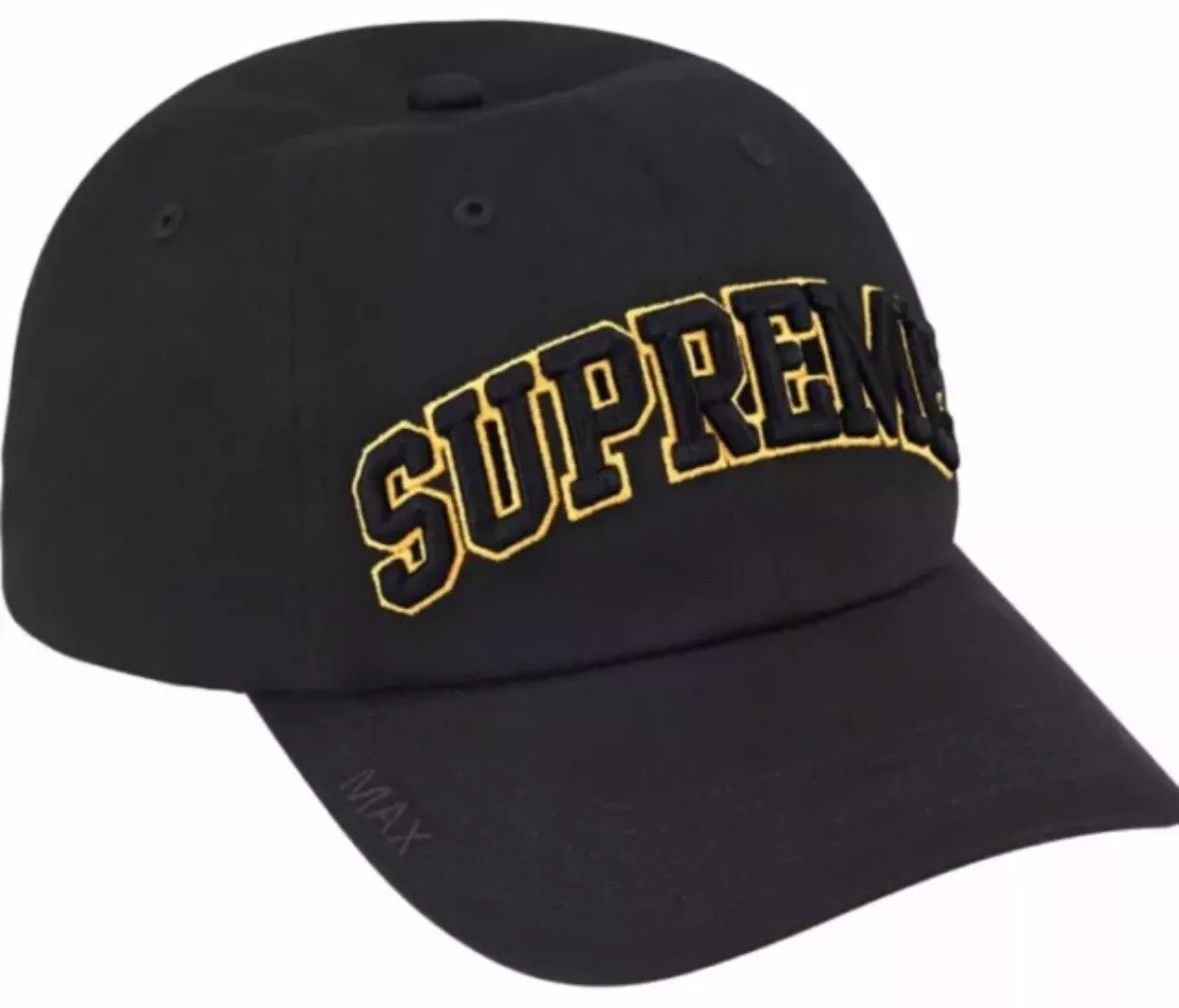 Chapeau Supreme Difference 6 panneaux noir OS (100% authentique) neuf SS24 semaine 15