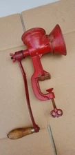 Vintage  MM  C1  UNIVERSAL Food Chopper Meat Grinder RED